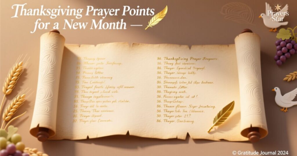 80 Powerful Thanksgiving Prayer Points for a New Month