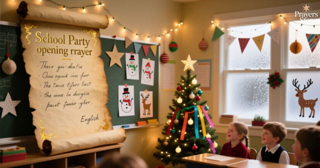 Opening Prayer for Christmas Party in School in English