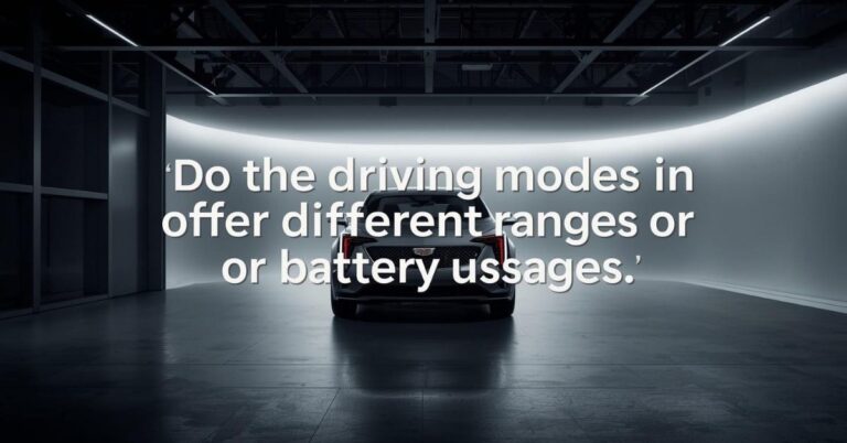 do the driving modes in cadillac lyriq offer different ranges or battery usages